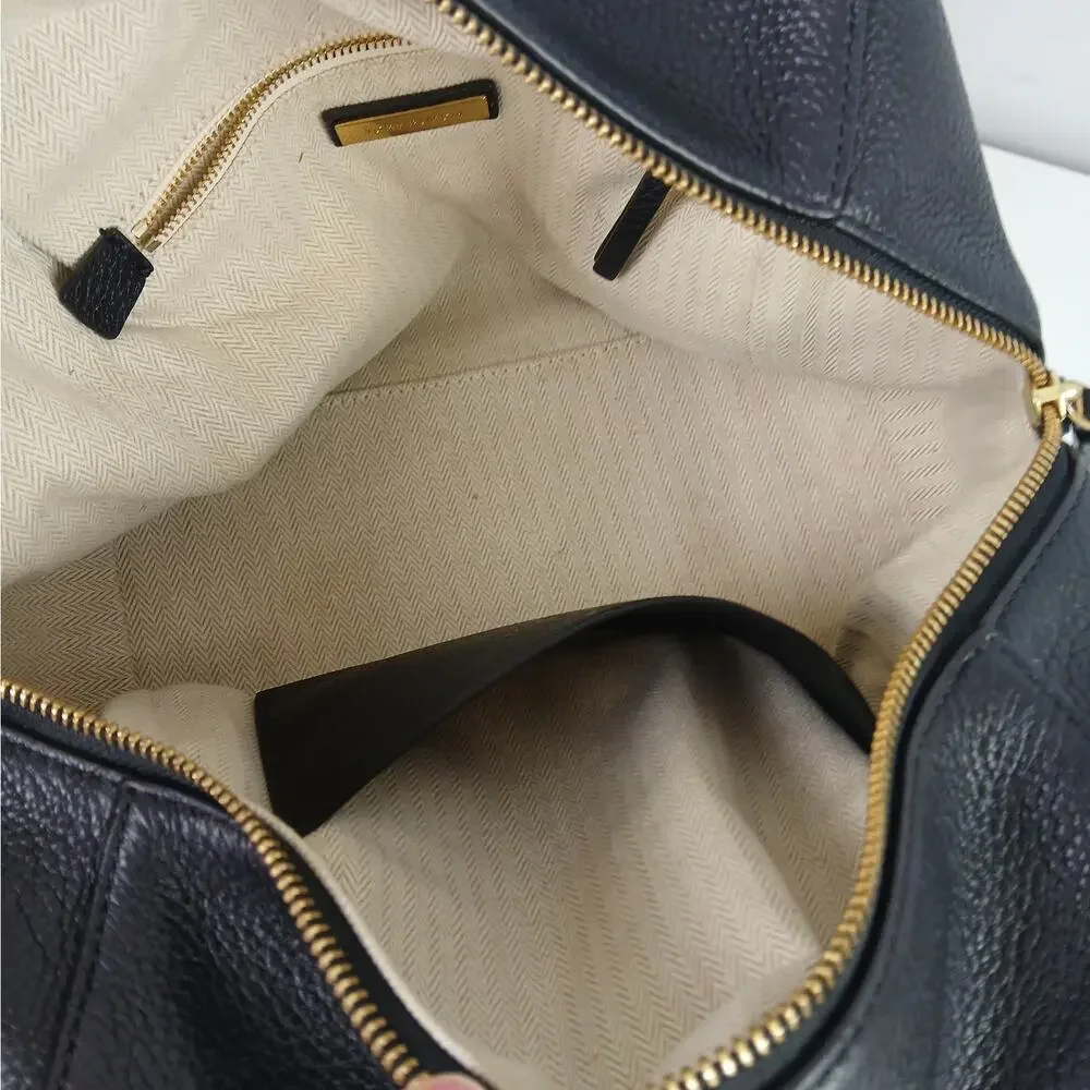 Tory Burch Kira Pebbled Leather Satchel Purse Convertible Bag